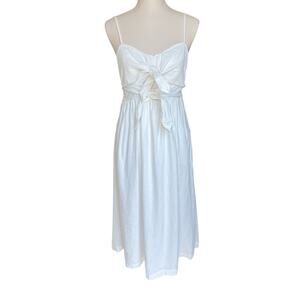 Madewell Dress Women’s Size 4 Midi Double Tie Cutout Sweetheart Boho Cottagecore